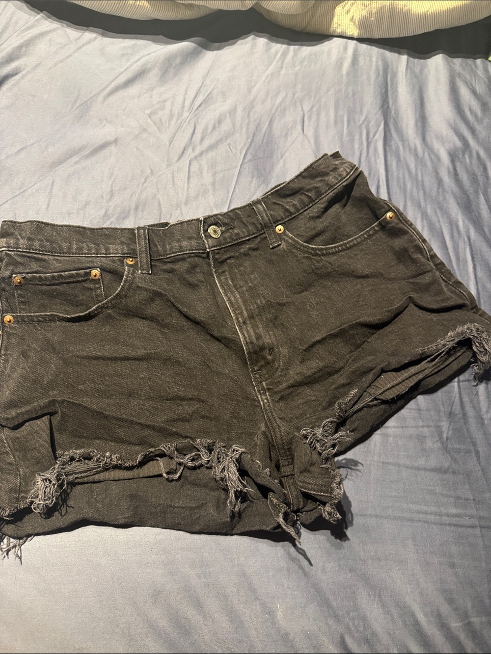 Abercrombie black the mom high rise short Women's Denim Shorts
